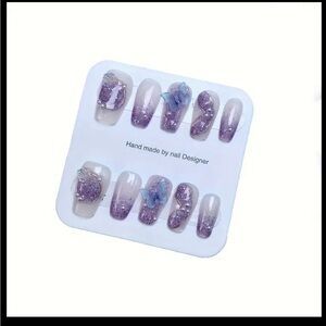10pcs Handmade Ballerina Shaped press on nails